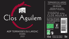 Charger l&#39;image dans la galerie, Clos Aguilem, NOS AOP, KIARA, AOC Languedoc Terrasses du Larzac, Rouge, 2021
